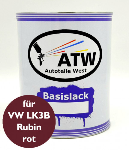 Autolack für VW LK3B Rubinrot